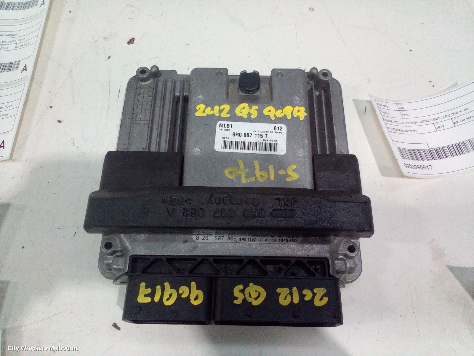 AUDI Q5 ECU, ENGINE ECU, 2.0, PETROL, CDNC CODE, ECU ONLY, 8R, 03/2009 - 10/2012 - Image 2