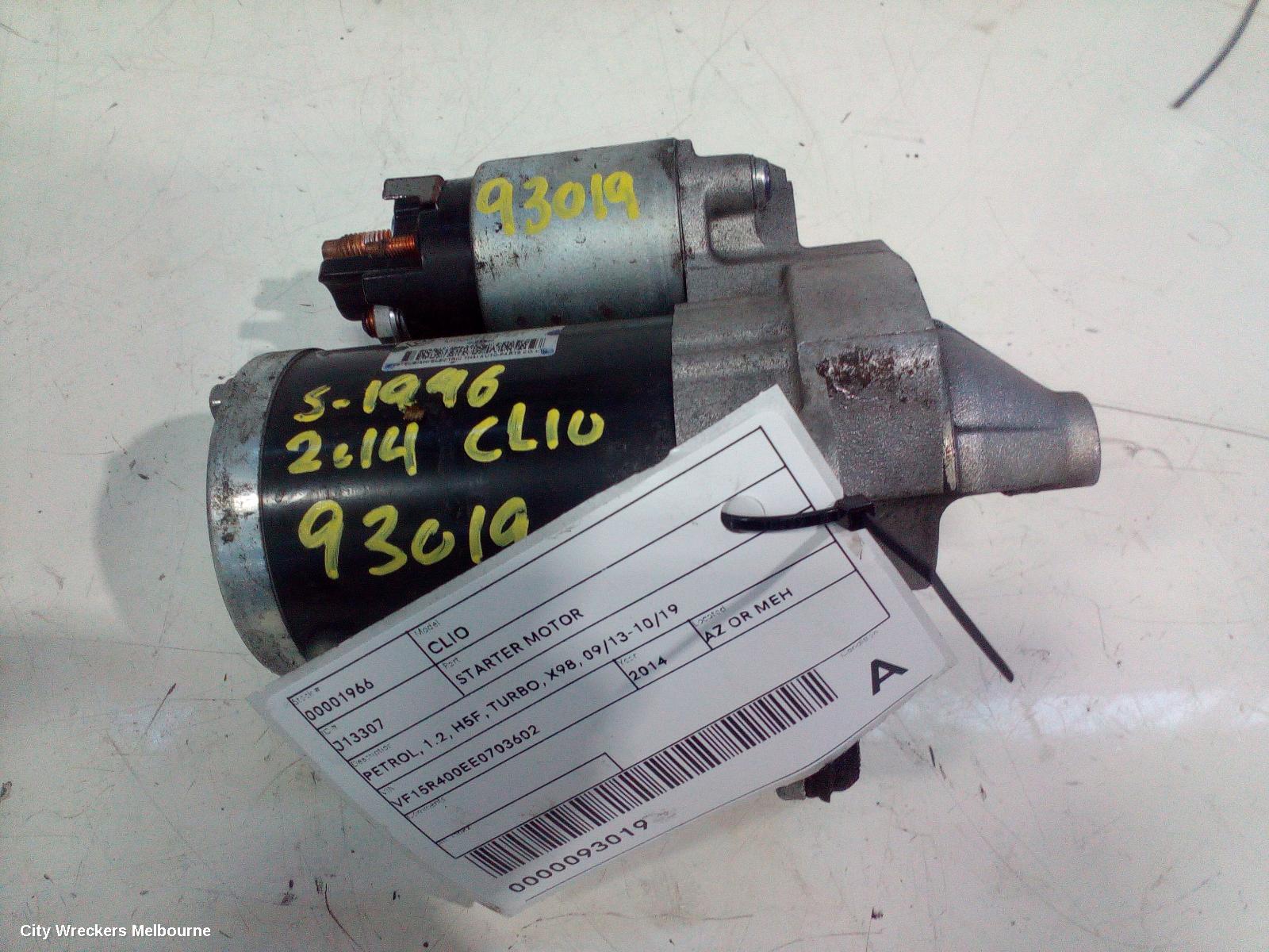 RENAULT CLIO STARTER, PETROL, 1.2, H5F, TURBO, X98, 09/2013 - 10/2019 - Image 2