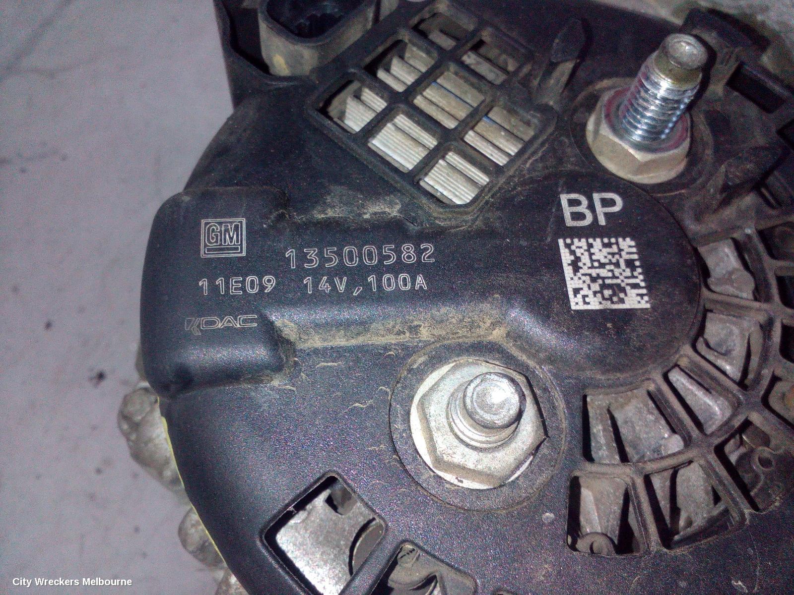 HOLDEN CRUZE ALTERNATOR, PETROL, 1.4, 19UN, TURBO, JH (8TH VIN IS 8), 03/2011 - 01/2017 - Image 1