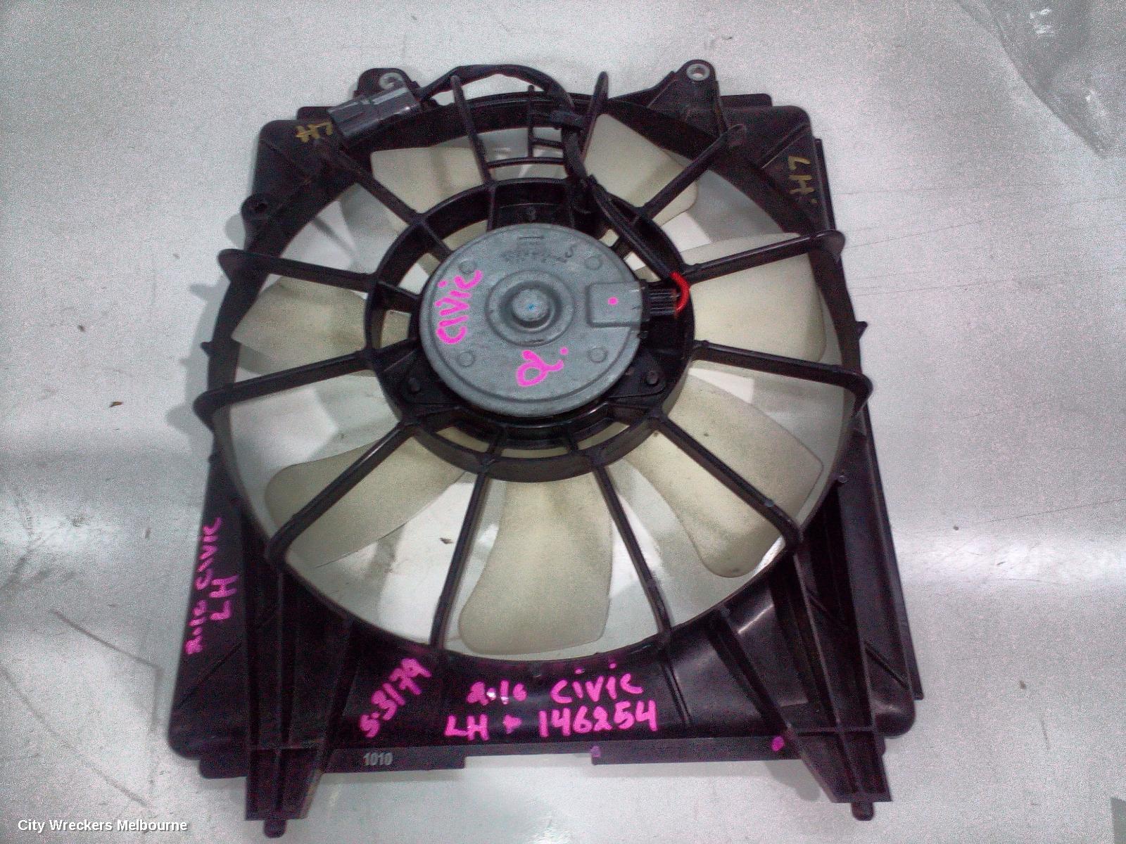 HONDA CIVIC FAN, FAN LH (PASSENGER SIDE), 2.0, K20Z2/K20Z4, 5 BLADES, 8TH GEN, 02/2006 - 12/2011 - Image 2