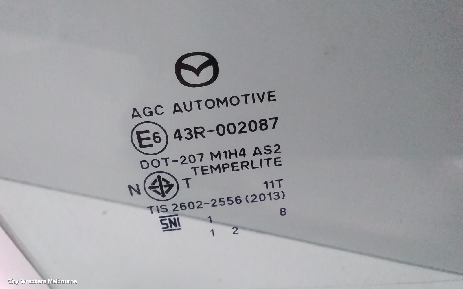 MAZDA CX3 RIGHT FRONT DOOR WINDOW, DK, 03/2015 ONWARDS - Image 2