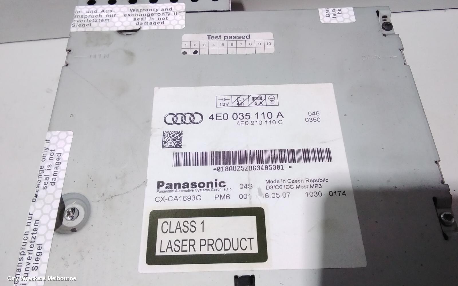 AUDI A6 RADIO/CD/DVD/SAT/TV, DVD NAVI DRIVE UNIT, 4F, 11/2004 - 07/2011 - Image 3