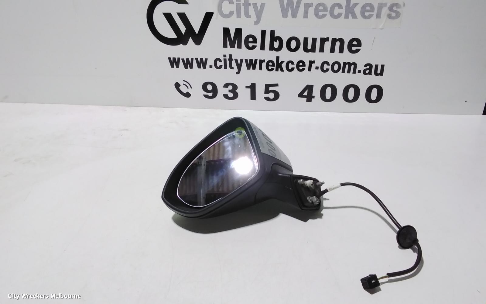 HOLDEN ASTRA LEFT DOOR MIRROR, BK, 5DR HATCH, MANUAL FOLDING TYPE, 09/2016 ONWARDS - Image 1