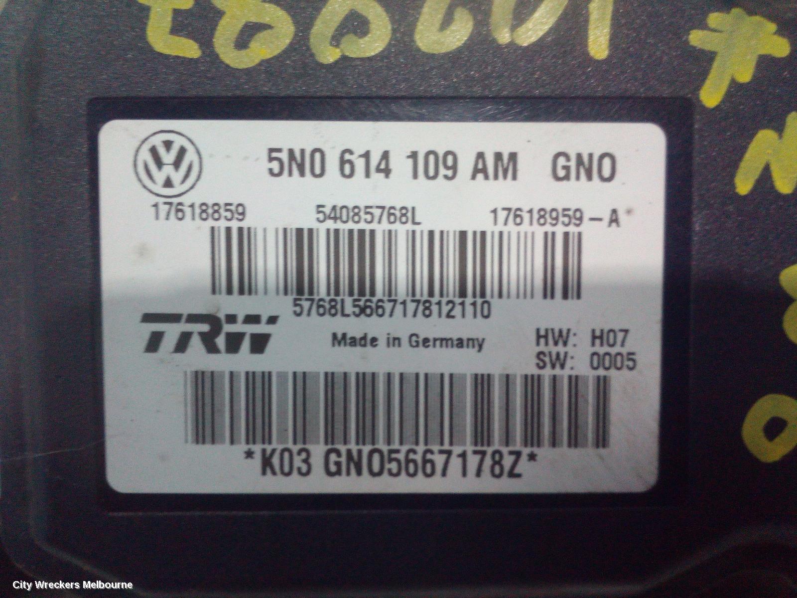 VOLKSWAGEN TIGUAN ABS PUMP/MODULATOR, 5N, 07/2011 - 08/2016 - Image 3