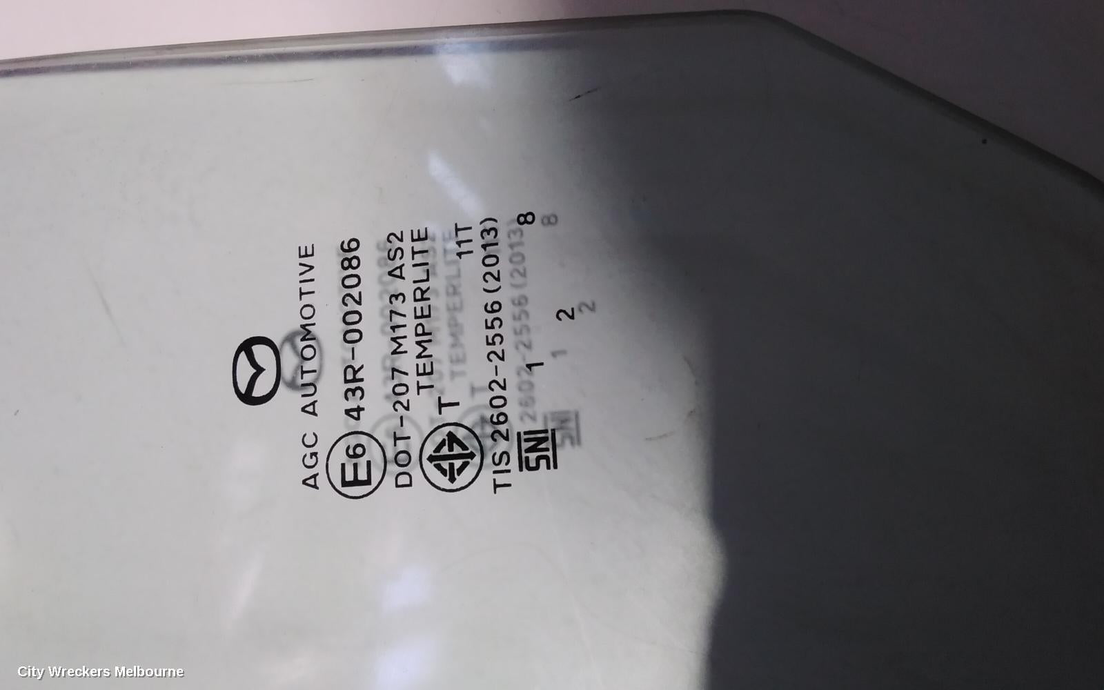 MAZDA 2 LEFT REAR DOOR WINDOW, DJ/DL, STANDARD TINT TYPE, 10/2014 ONWARDS - Image 2