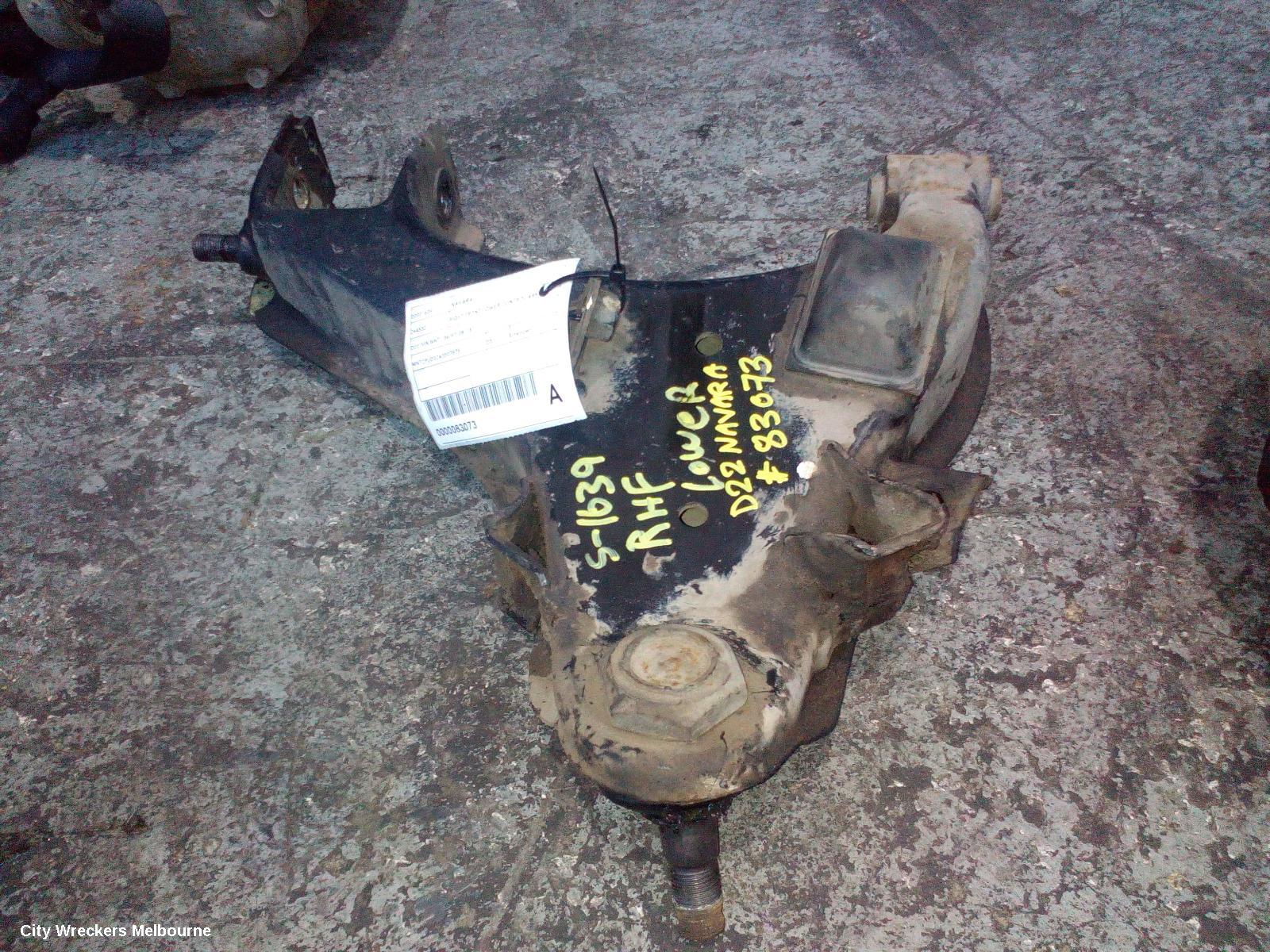 NISSAN NAVARA RIGHT FRONT LOWER CONTROL ARM, D22 (VIN MNT), 04/1997 - 08/2015 - Image 1