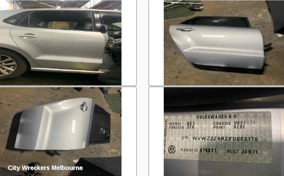 VOLKSWAGEN POLO RIGHT REAR DOOR, 6R, 5DR HATCH, 05/2010 - 09/2017 - Image 1