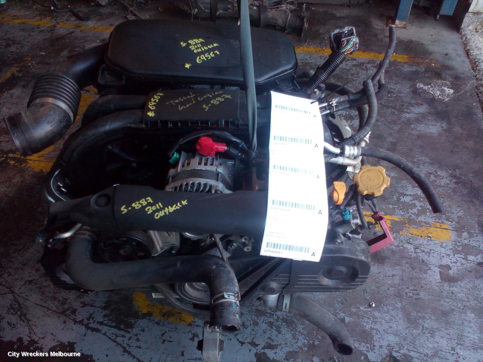 SUBARU OUTBACK ALTERNATOR, PETROL, 2.5, EJ25 (6TH VIN = 9), 5TH GEN, 09/2009 - 09/2012 - Image 2