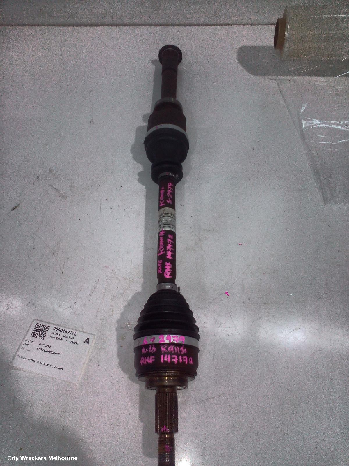 RENAULT KANGOO LEFT DRIVESHAFT, PETROL, 1.6, AUTO T/M, X61, 10/2010 - 06/2016 - Image 2