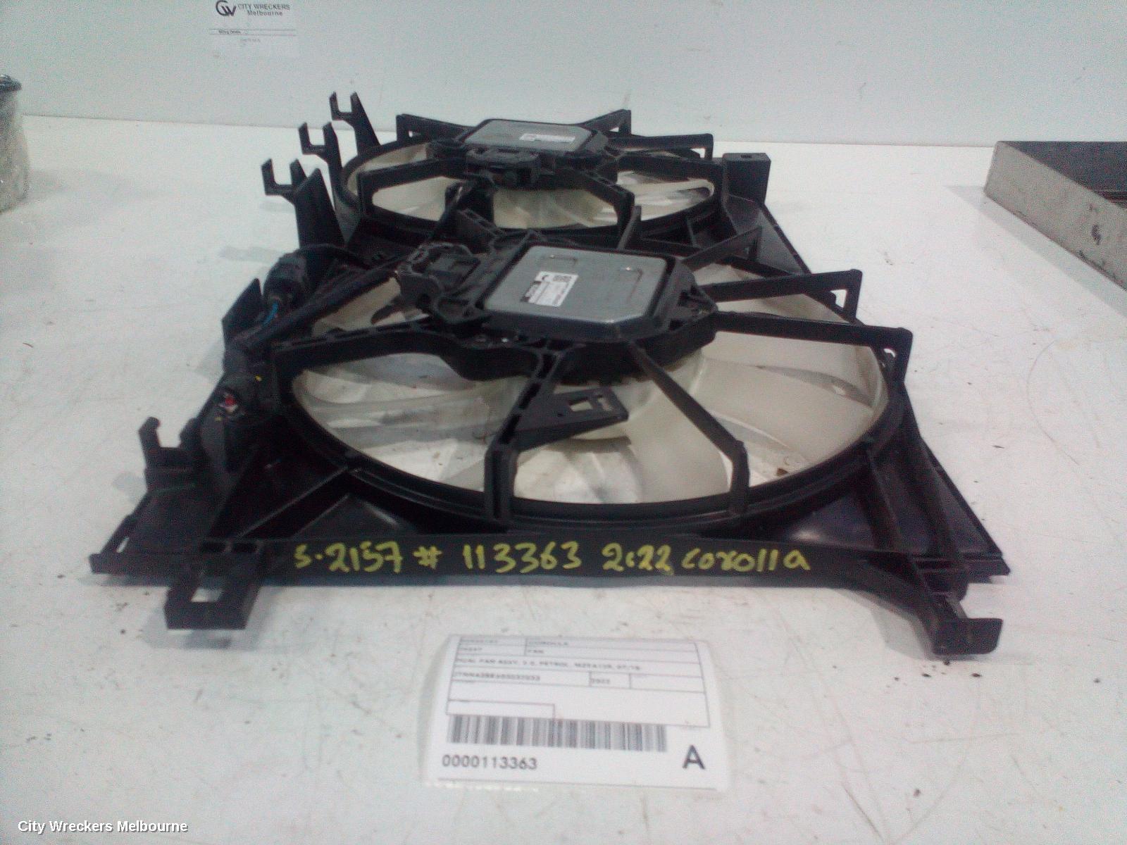 TOYOTA COROLLA FAN, DUAL FAN ASSY, 2.0, PETROL, MZEA12R, 07/2018 ONWARDS - Image 3
