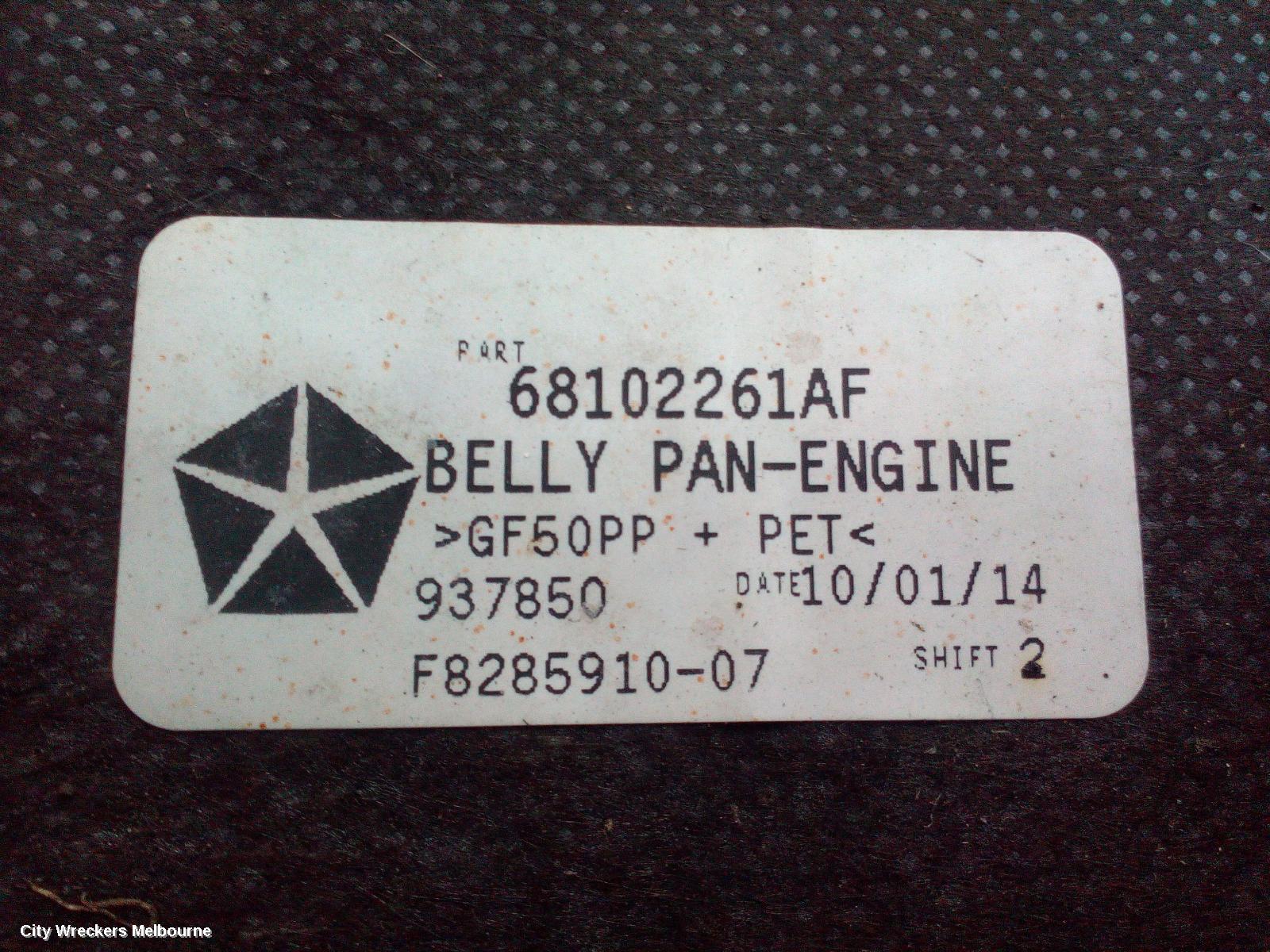 JEEP CHEROKEE LOWER ENGINE SPLASH TRAY, KL, PETROL, 2.4, 02/2014 - 11/2022 - Image 2