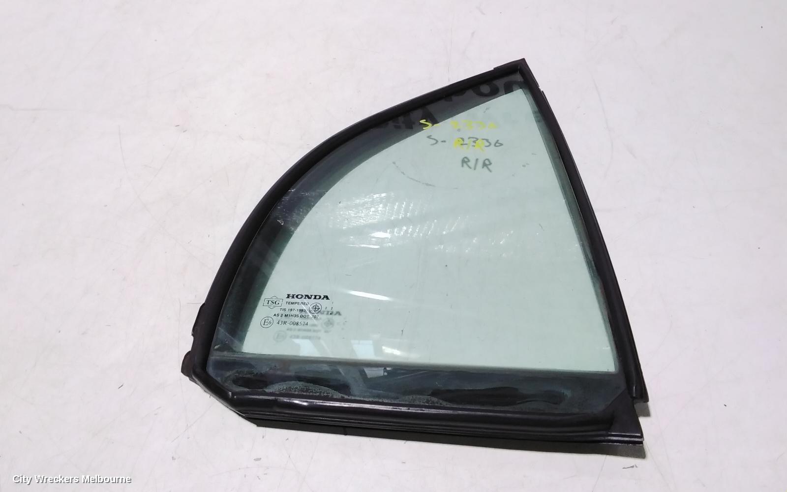 HONDA CIVIC RIGHT REAR 1/4 DOOR GLASS, 7TH GEN, SEDAN, 11/2000 - 12/2005 - Image 2