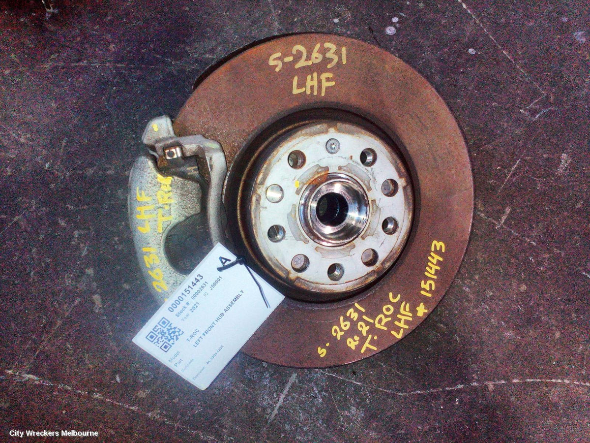 VOLKSWAGEN T-ROC LEFT FRONT HUB ASSEMBLY, A1, 03/2020 - 12/2025 - Image 2