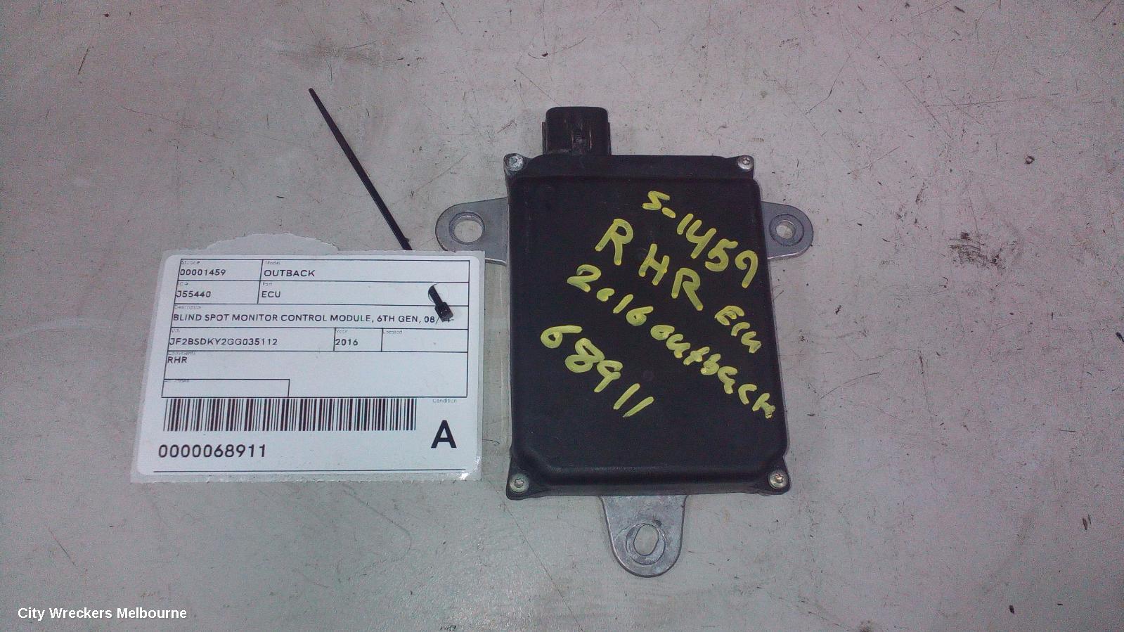 SUBARU OUTBACK, 6TH GEN, 08/2014 - 12/2020, A2C74640604  BLIND SPOT MODULE UNIT SENSOR  RHR   : 68911 - Image 2