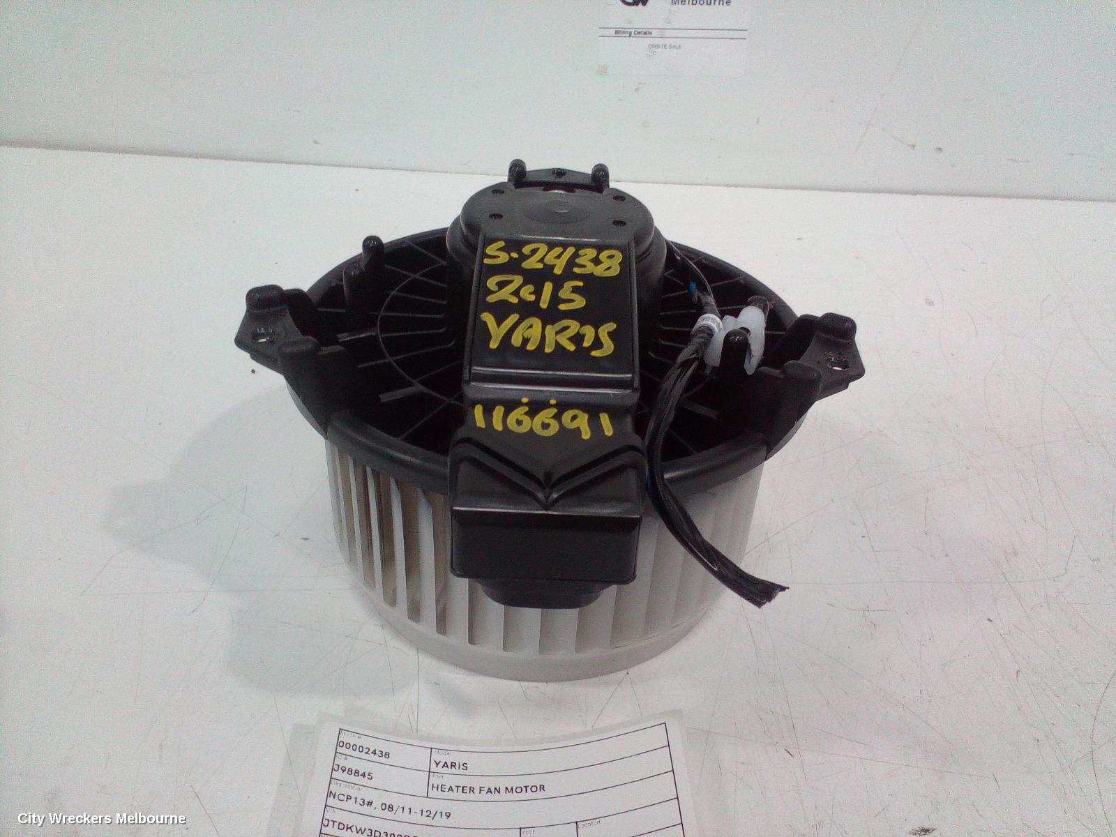 TOYOTA YARIS HEATER FAN MOTOR, NCP13#, 08/2011 - 12/2019 - Image 2