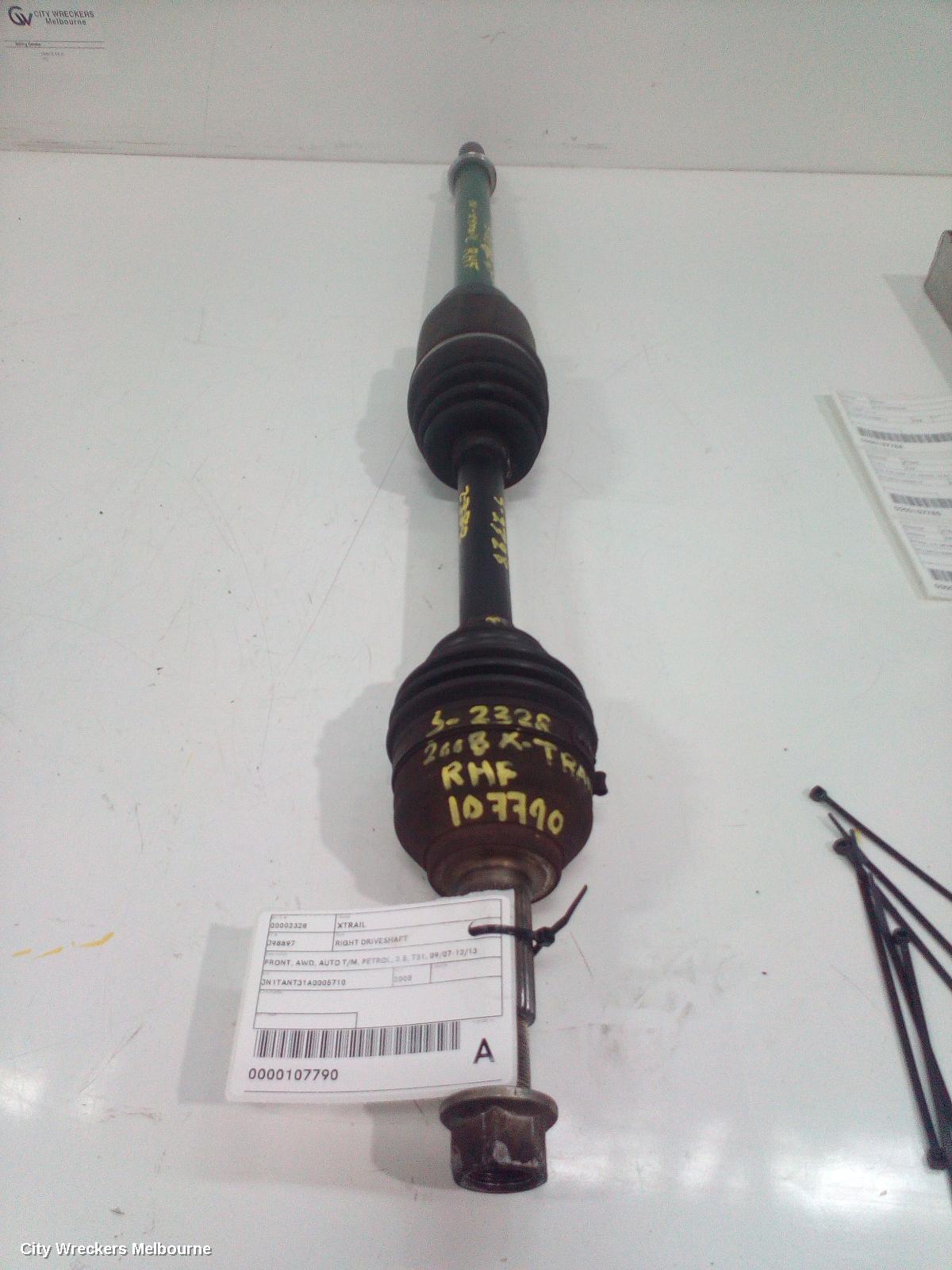 NISSAN XTRAIL RIGHT DRIVESHAFT, FRONT, AWD, AUTO T/M, PETROL, 2.5, T31, 09/2007 - 12/2013 - Image 1