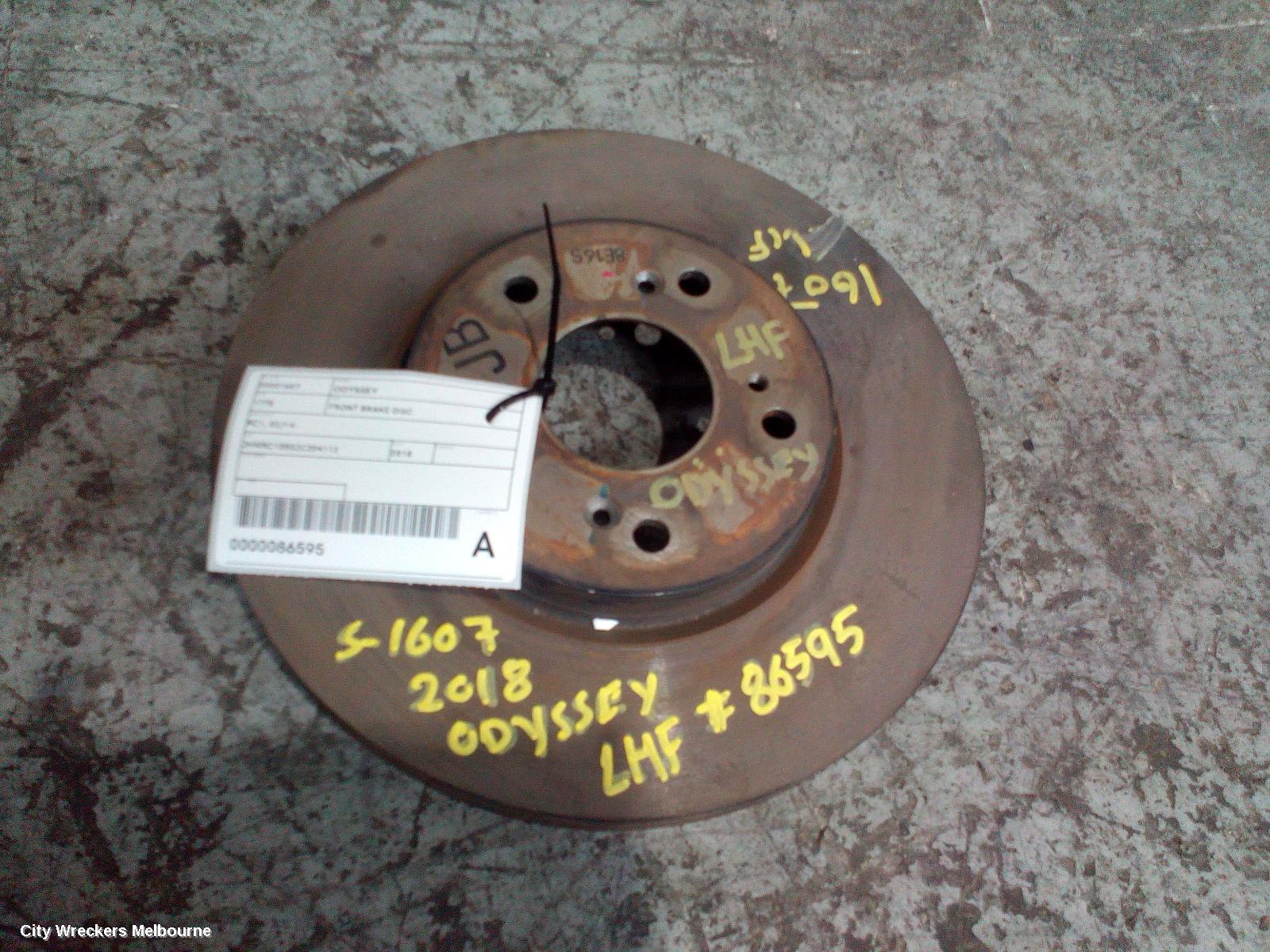 HONDA ODYSSEY FRONT BRAKE DISC/DRM, RC1, 02/2014 - 03/2022 - Image 1