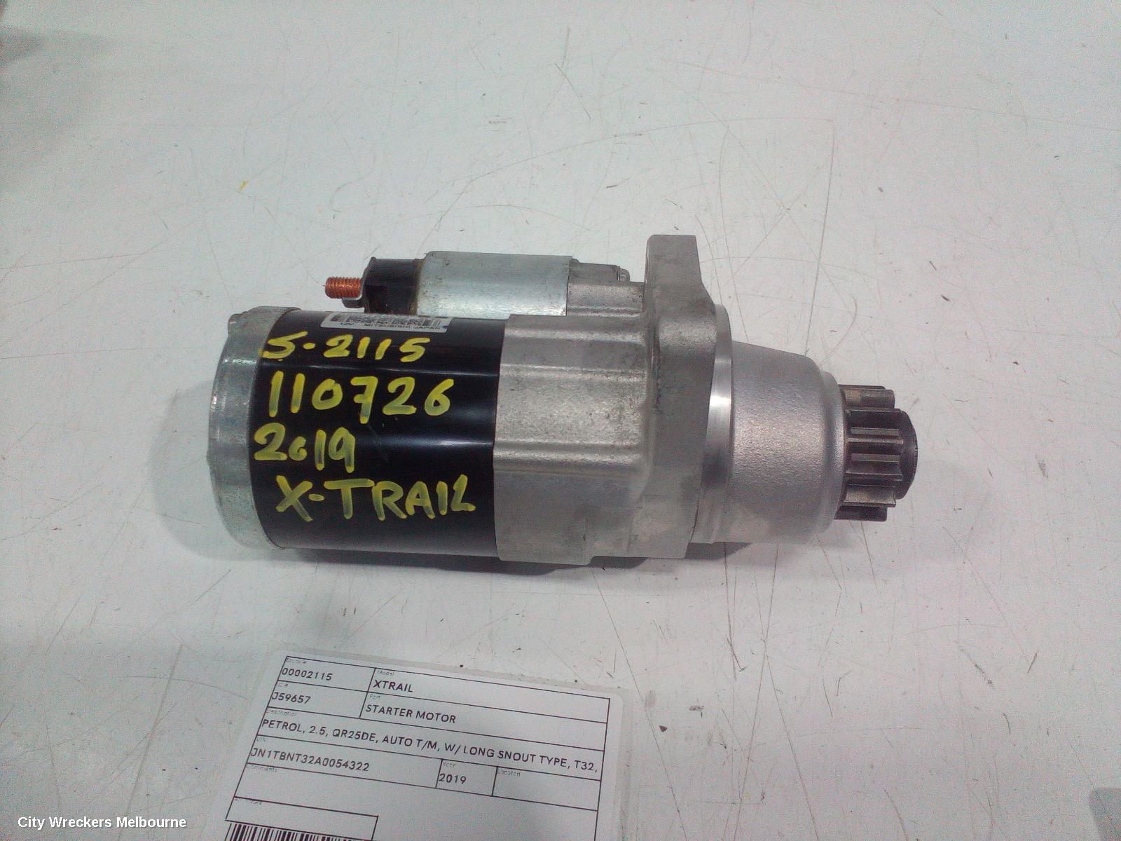 NISSAN XTRAIL STARTER, PETROL, 2.5, QR25DE, AUTO T/M, W/ LONG SNOUT TYPE, T32, 02/2014 - 07/2022 - Image 2