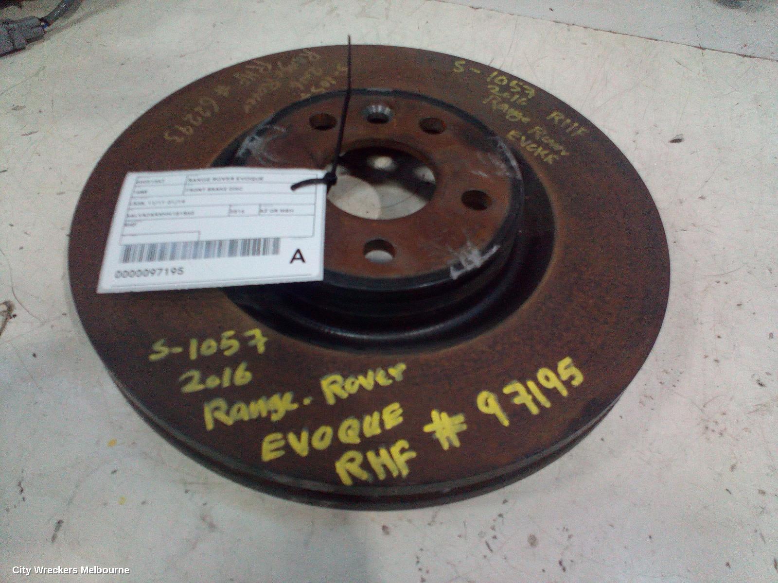 LAND ROVER RANGEROVER EVOQUE FRONT BRAKE DISC/DRM, L538, 11/2011 - 01/2019 - Image 2
