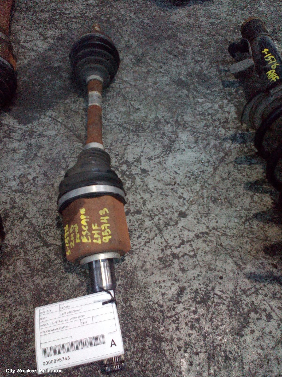 FORD ESCAPE LEFT DRIVESHAFT, FRONT, 1.5, PETROL, ZG, 09/2016 - 05/2020 - Image 1