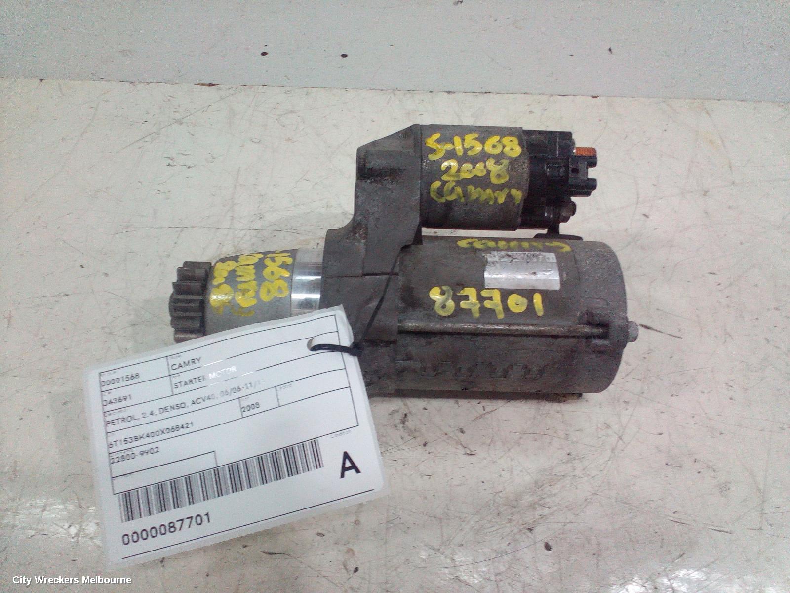 TOYOTA CAMRY STARTER, PETROL, 2.4, DENSO, ACV40, 06/2006 - 11/2011 - Image 3