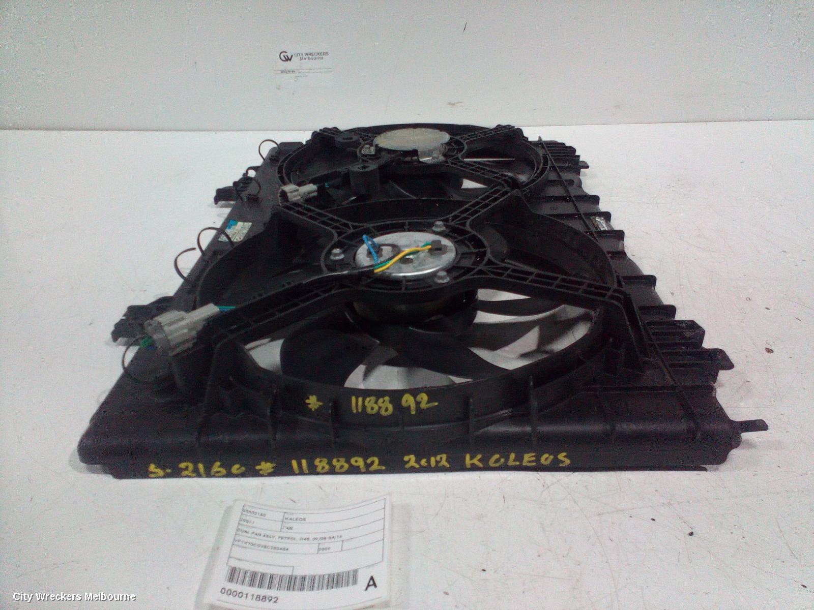 RENAULT KALEOS FAN, DUAL FAN ASSY, PETROL, H45, 09/2008 - 04/2016 - Image 2