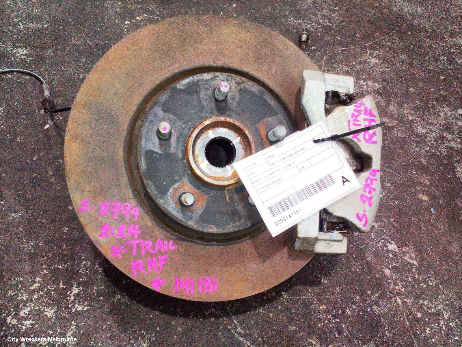 NISSAN XTRAIL RIGHT FRONT HUB ASSEMBLY, PETROL, 2.5, 2WD TYPE, T33, 08/2022 ONWARDS - Image 1