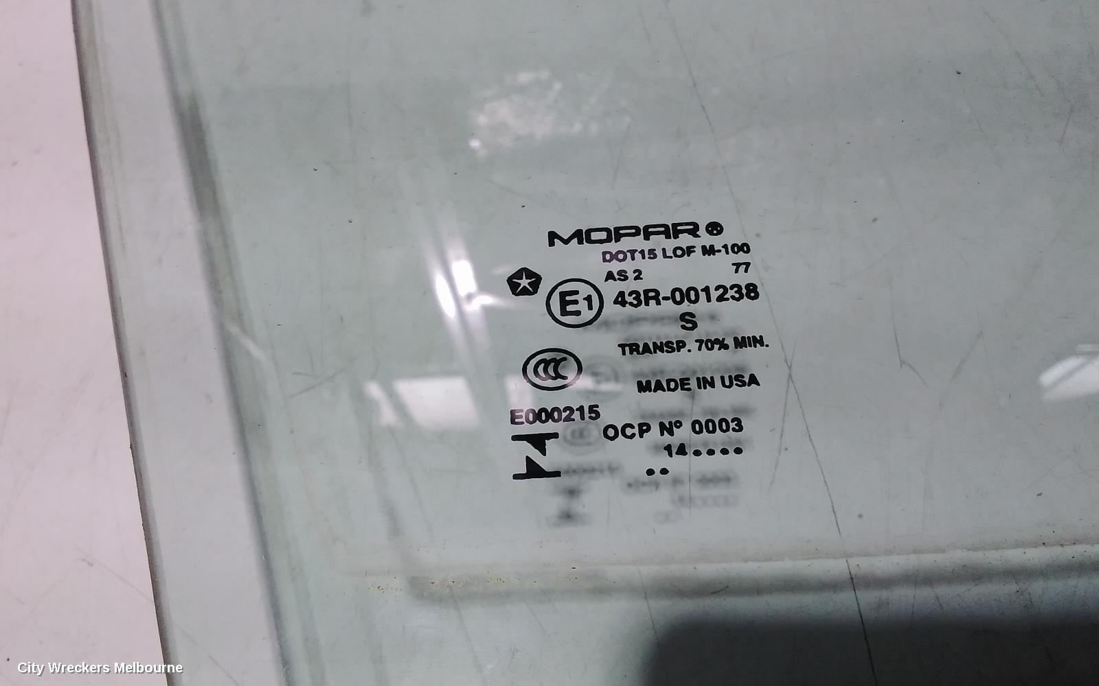 JEEP CHEROKEE RIGHT FRONT DOOR WINDOW, KL, CLEAR, SINGLE GLAZE TYPE, 02/2014 ONWARDS - Image 3
