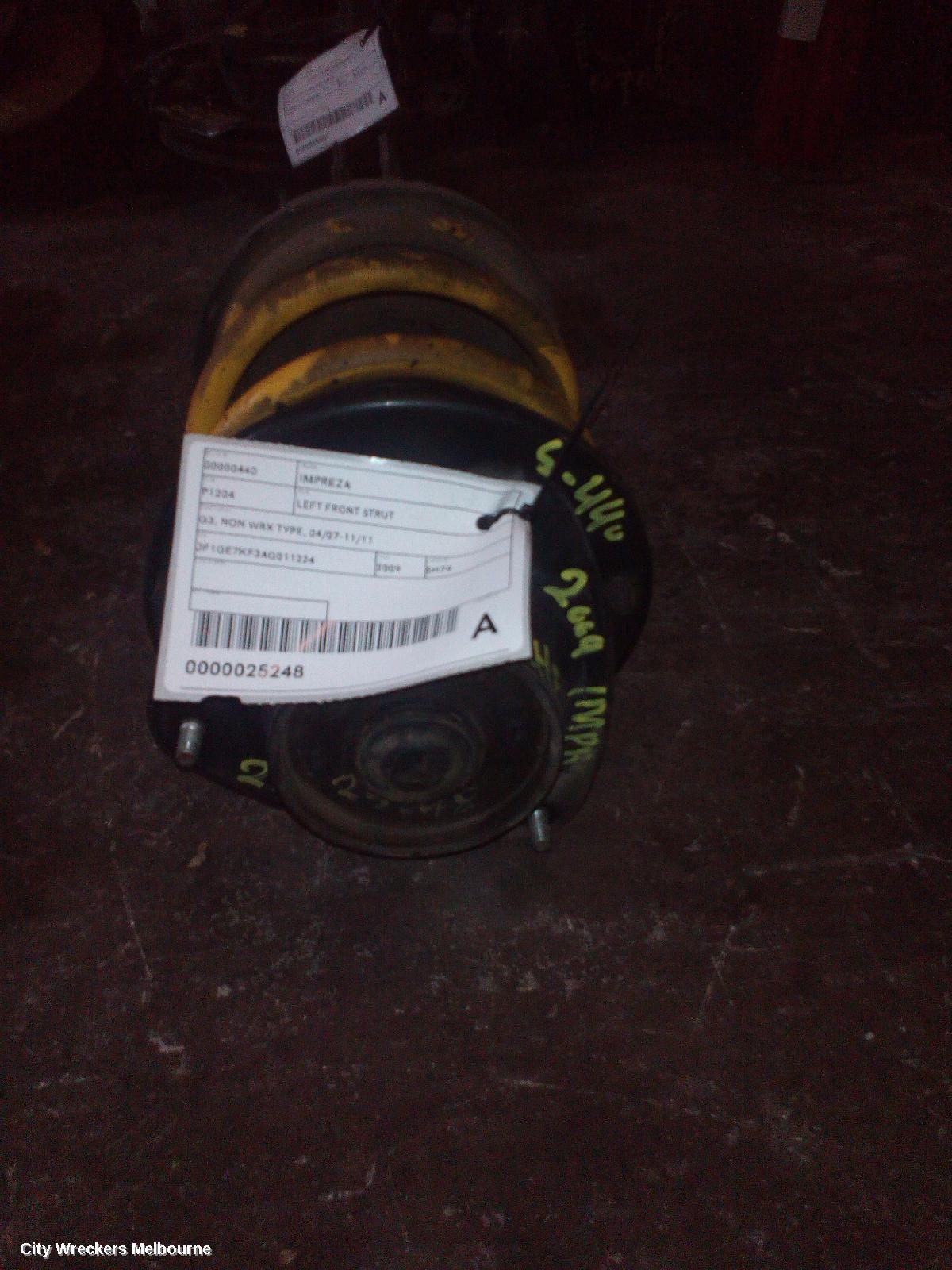 SUBARU IMPREZA LEFT FRONT STRUT, G3, NON WRX TYPE, 04/2007 - 11/2011 - Image 1