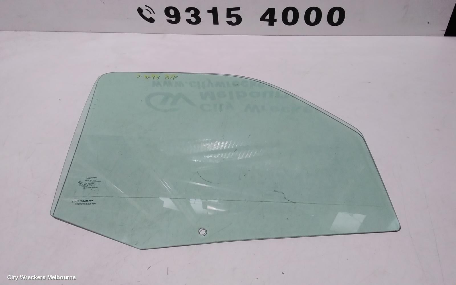 JEEP CHEROKEE RIGHT FRONT DOOR WINDOW, KK, 11/2007 - 10/2012 - Image 3