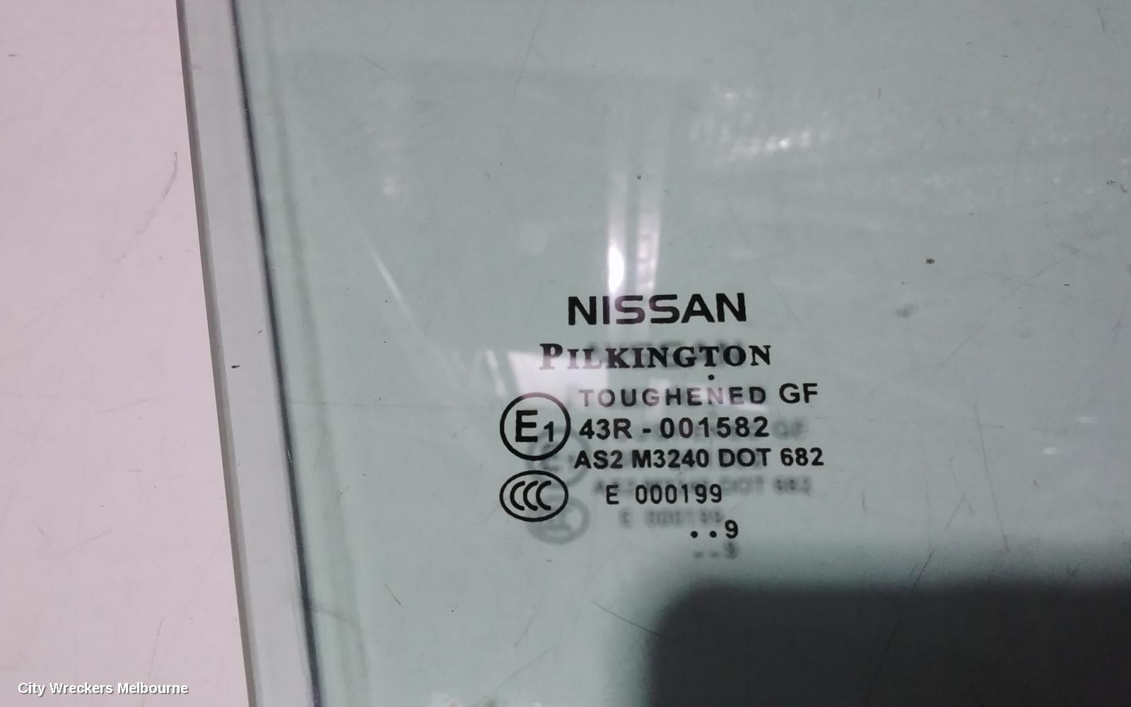 NISSAN DUALIS RIGHT FRONT DOOR WINDOW, J10, 5 SEATER TYPE, 10/2007 - 05/2014 - Image 3