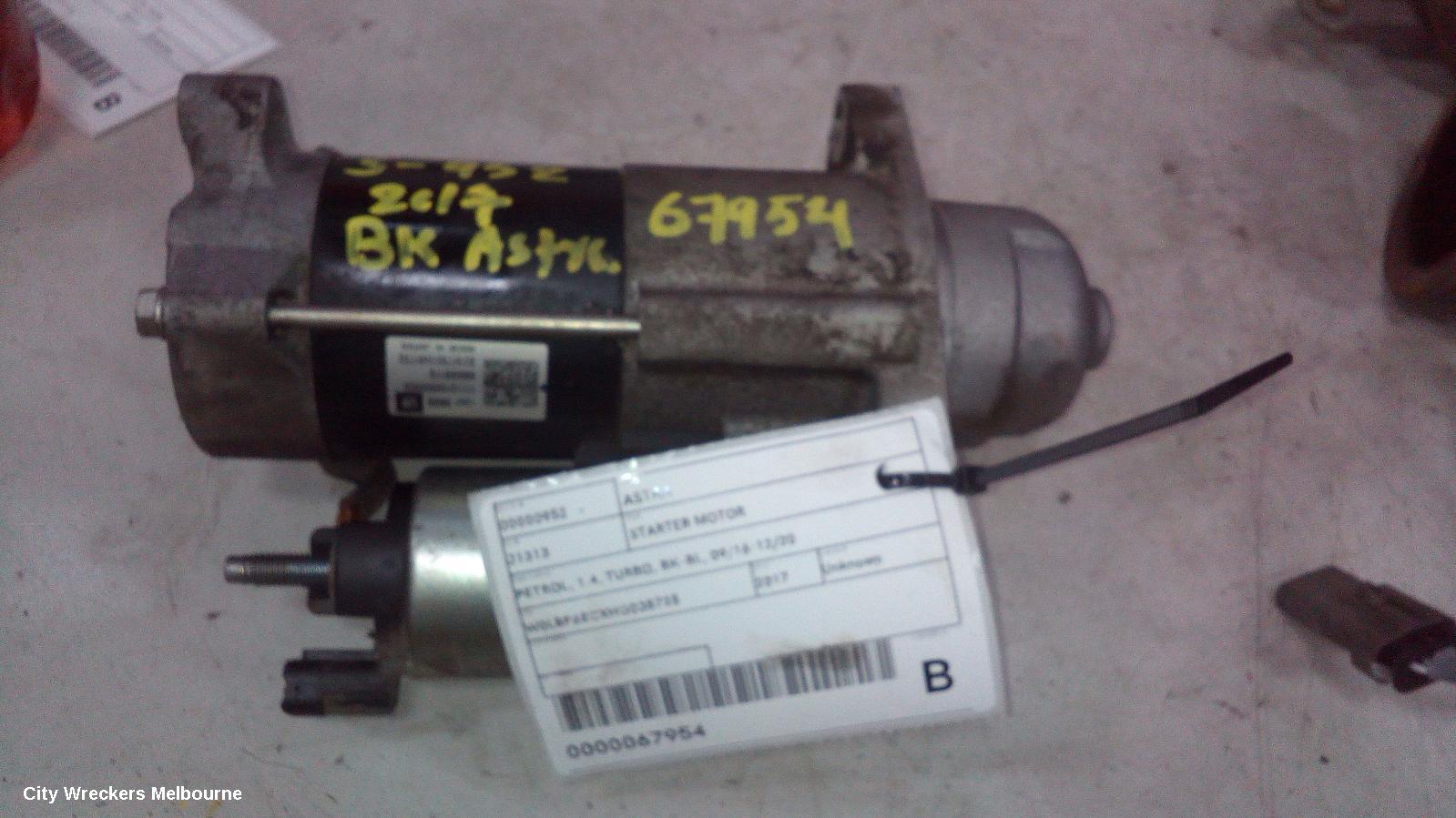 HOLDEN ASTRA STARTER, PETROL, 1.4, TURBO, BK-BL, 09/2016 - 12/2020 - Image 3