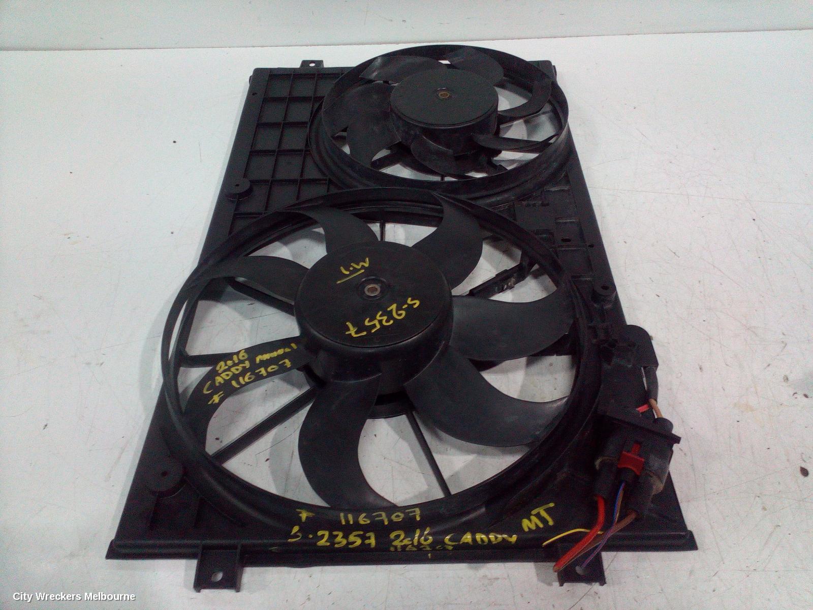 VOLKSWAGEN CADDY FAN, DUAL FAN ASSY, 1.2/1.4, PETROL, 2KN, 07/2015 - 02/2021 - Image 1