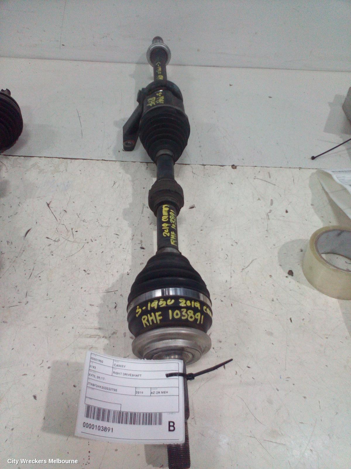 TOYOTA CAMRY RIGHT DRIVESHAFT, XV70, FRONT, AUTO T/M, PETROL, 2.5, 2AR-FE, 09/2017 - 01/2021 - Image 2