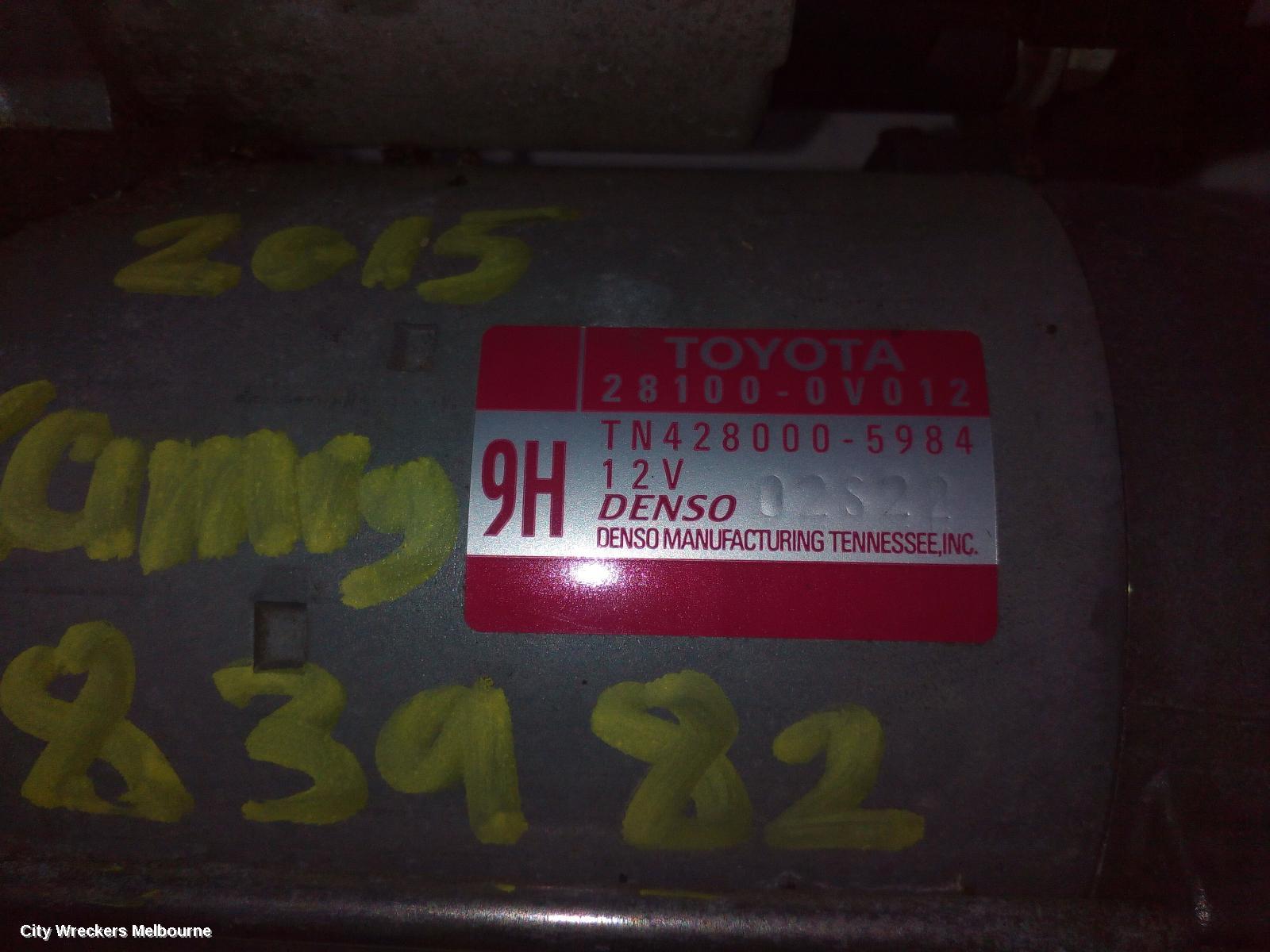 TOYOTA CAMRY STARTER, PETROL, 2.5, 2AR-FE, ASV50, 12/2011 - 10/2017 - Image 1