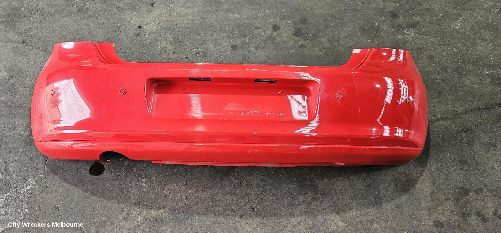 VOLKSWAGEN POLO REAR BUMPER, 6R, COMFORTLINE/TRENDLINE, W/ PARK SENSOR TYPE, 05/2010 - 05/2014 - Image 2
