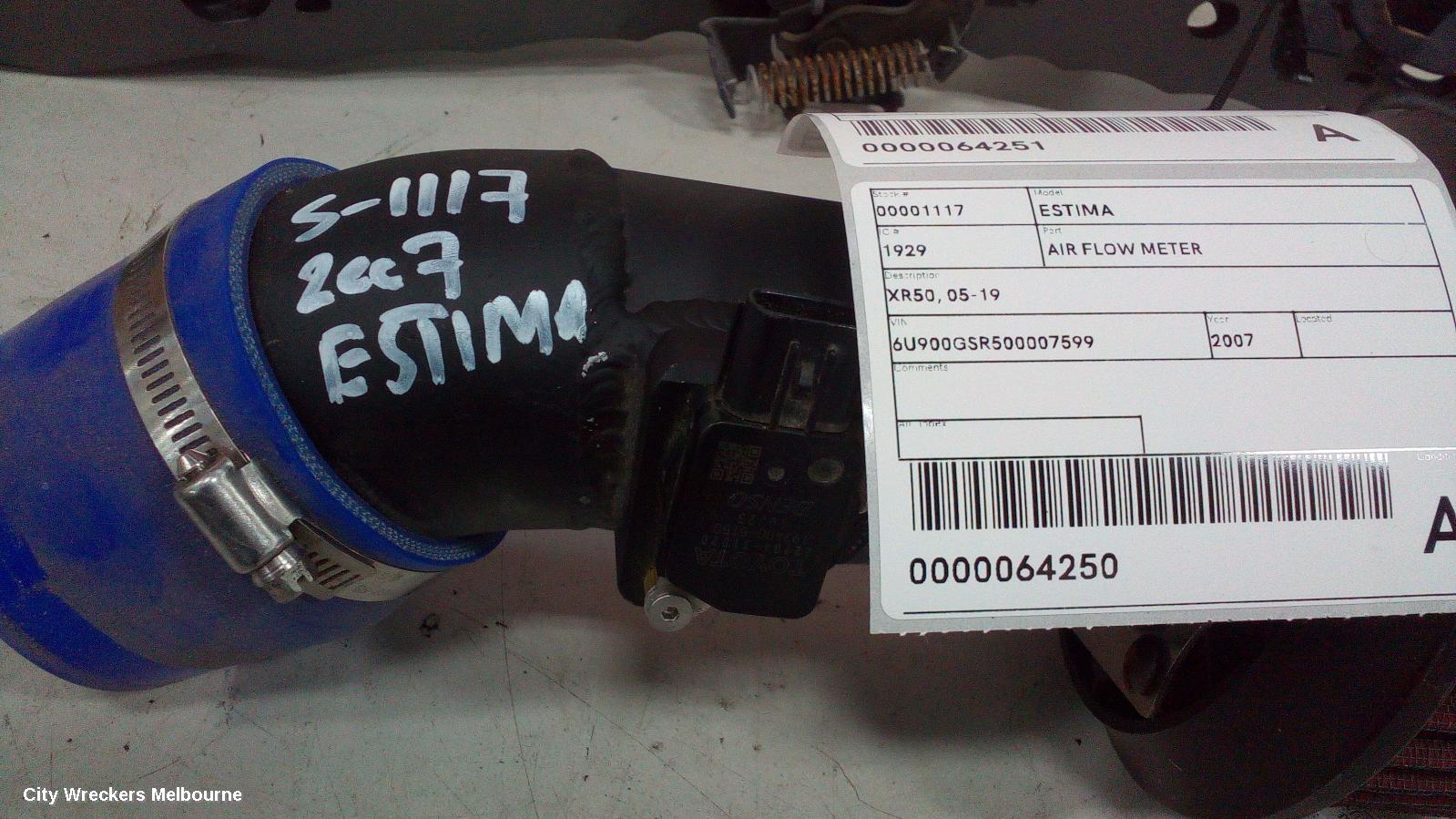 TOYOTA ESTIMA AIR FLOW METER, XR50, 05-19 - Image 2