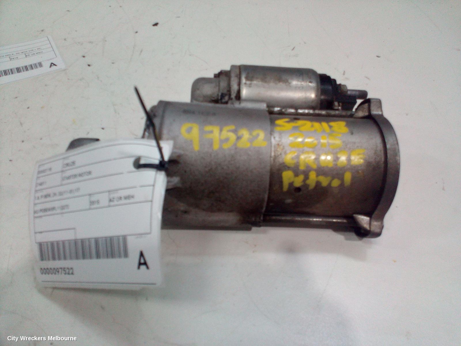 HOLDEN CRUZE STARTER, 1.8, F18D4, JH, 03/2011 - 01/2017 - Image 1