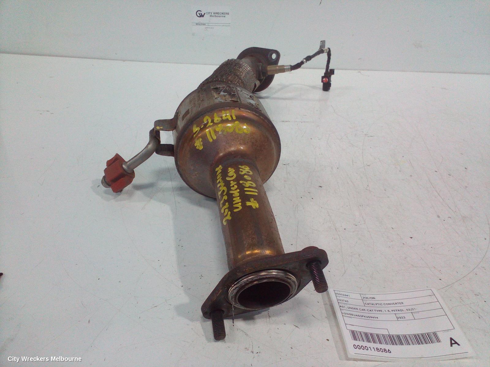 HAVAL JOLION CATALYTIC CONVERTER, A01, UNDER CAR-CAT TYPE, PETROL, 1.5, HEV, 4B15L, 01/2022 - 03/2024 - Image 2