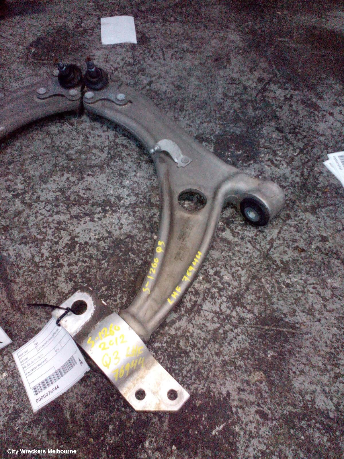 AUDI Q3 LEFT FRONT LOWER CONTROL ARM, 8U, Q3, 03/2012 - 10/2014 - Image 1