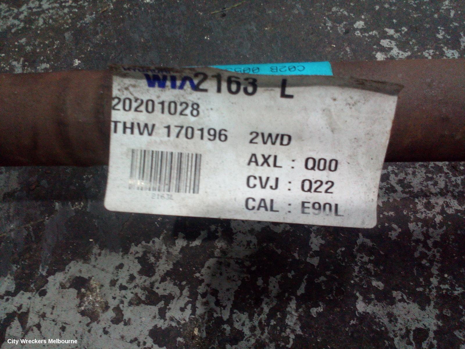 KIA SELTOS LEFT DRIVESHAFT, FRONT, AUTO T/M, PETROL, 2.0, SP2, 07/2019 ONWARDS - Image 2