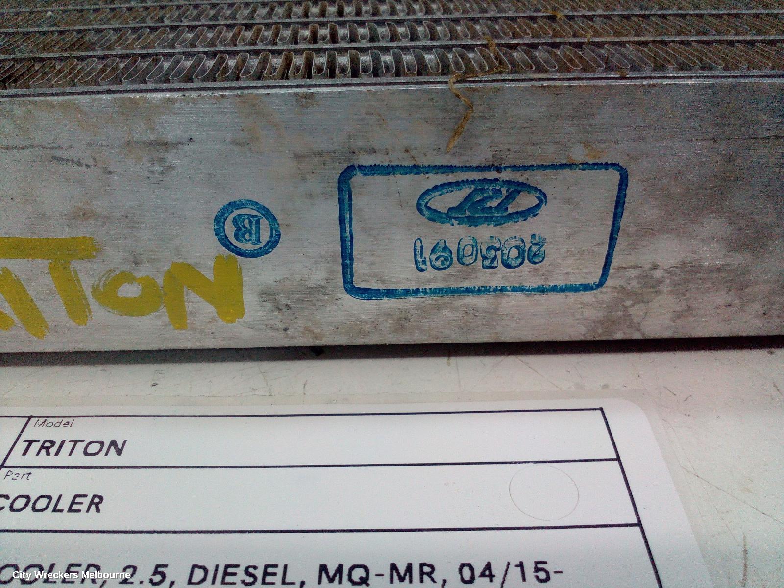 MITSUBISHI TRITON COOLER, TRANSMISSION OIL COOLER, 2.5, DIESEL, MQ-MR, 04/2015 ONWARDS - Image 3