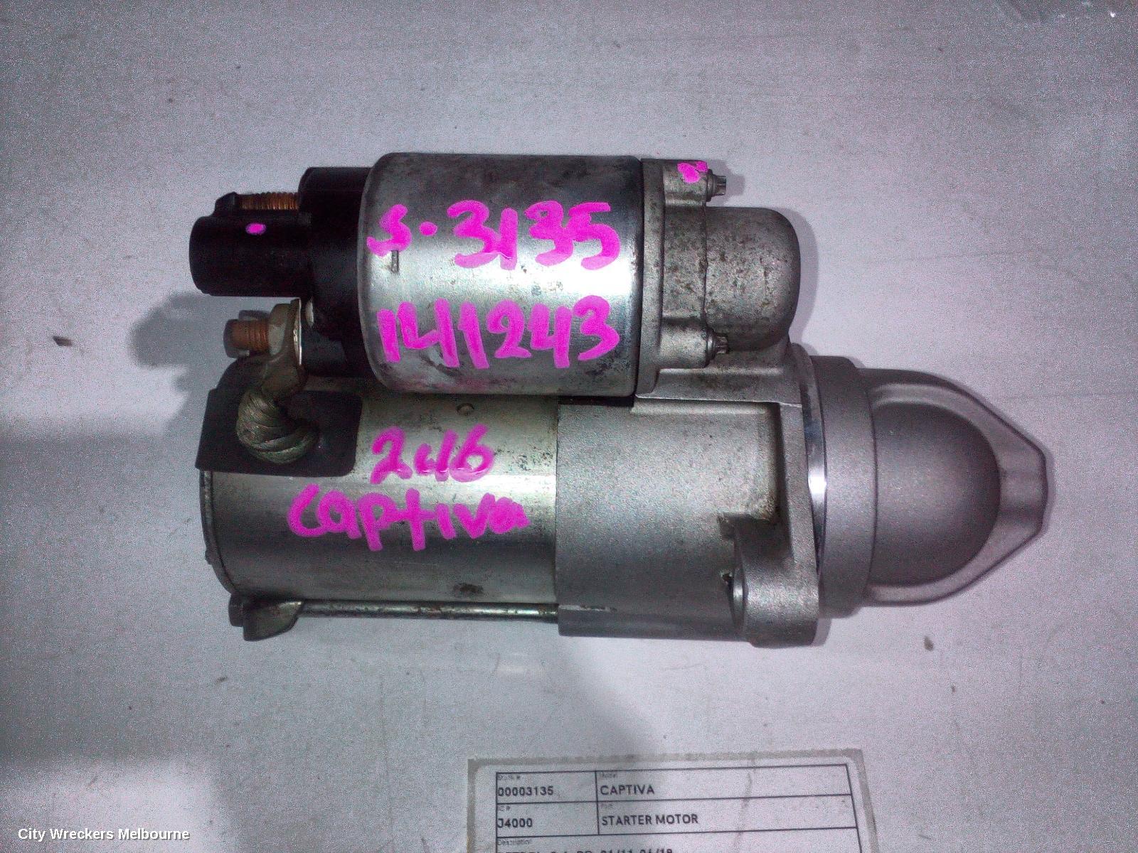 HOLDEN CAPTIVA STARTER, PETROL, 2.4, CG, 01/2011 - 06/2018 - Image 2