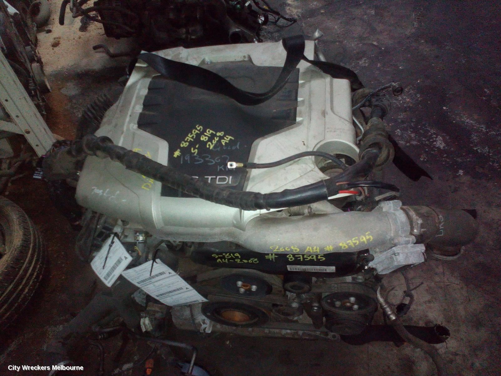 AUDI A4 ENGINE, DIESEL, 2.7, TURBO, FWD, B8 8K, CAMA CODE, 02/2008 - 06/2012 - Image 1