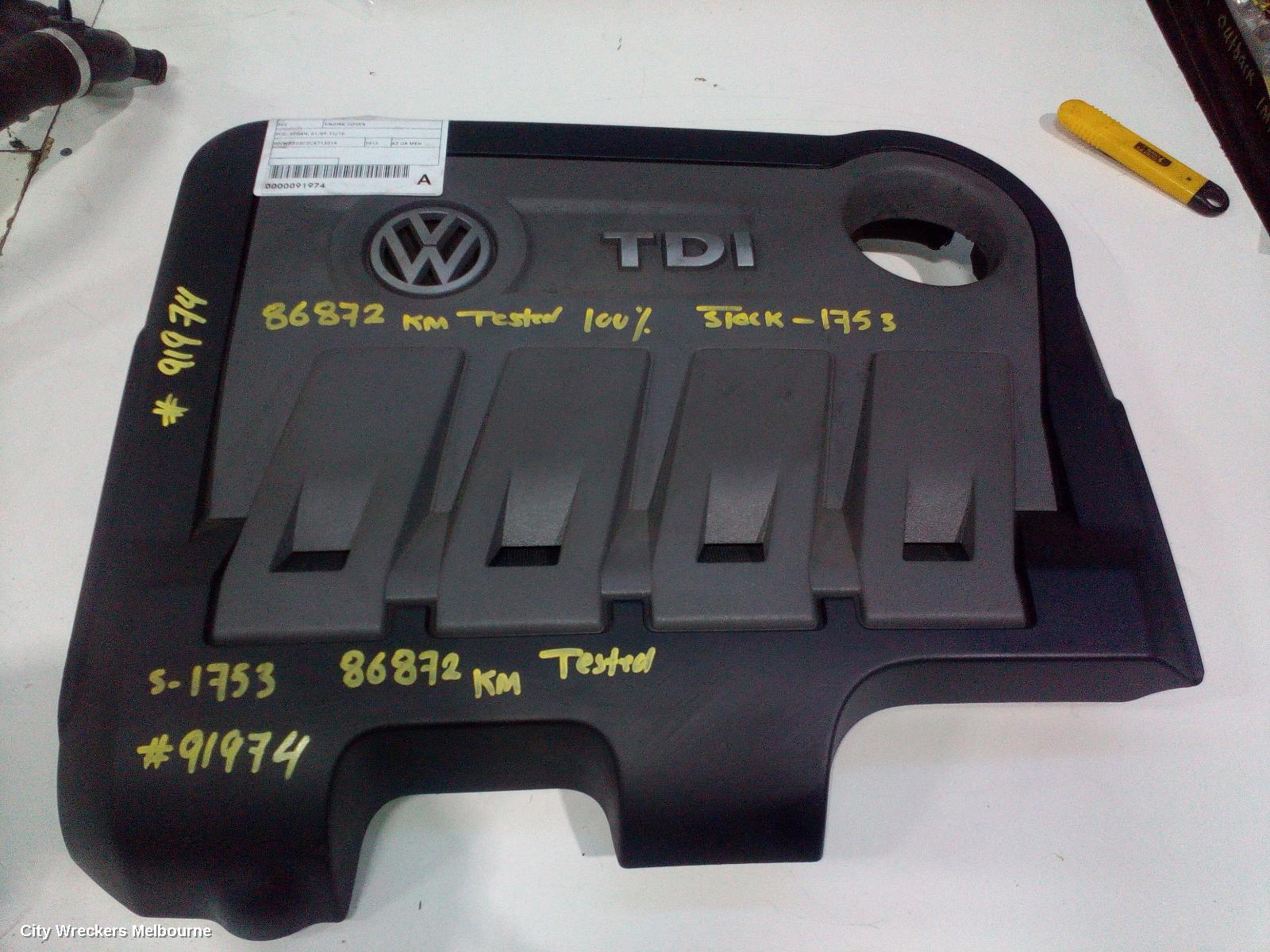 VOLKSWAGEN PASSAT ENGINE COVER, 3CC, SEDAN, 08/2008 - 12/2016 - Image 2