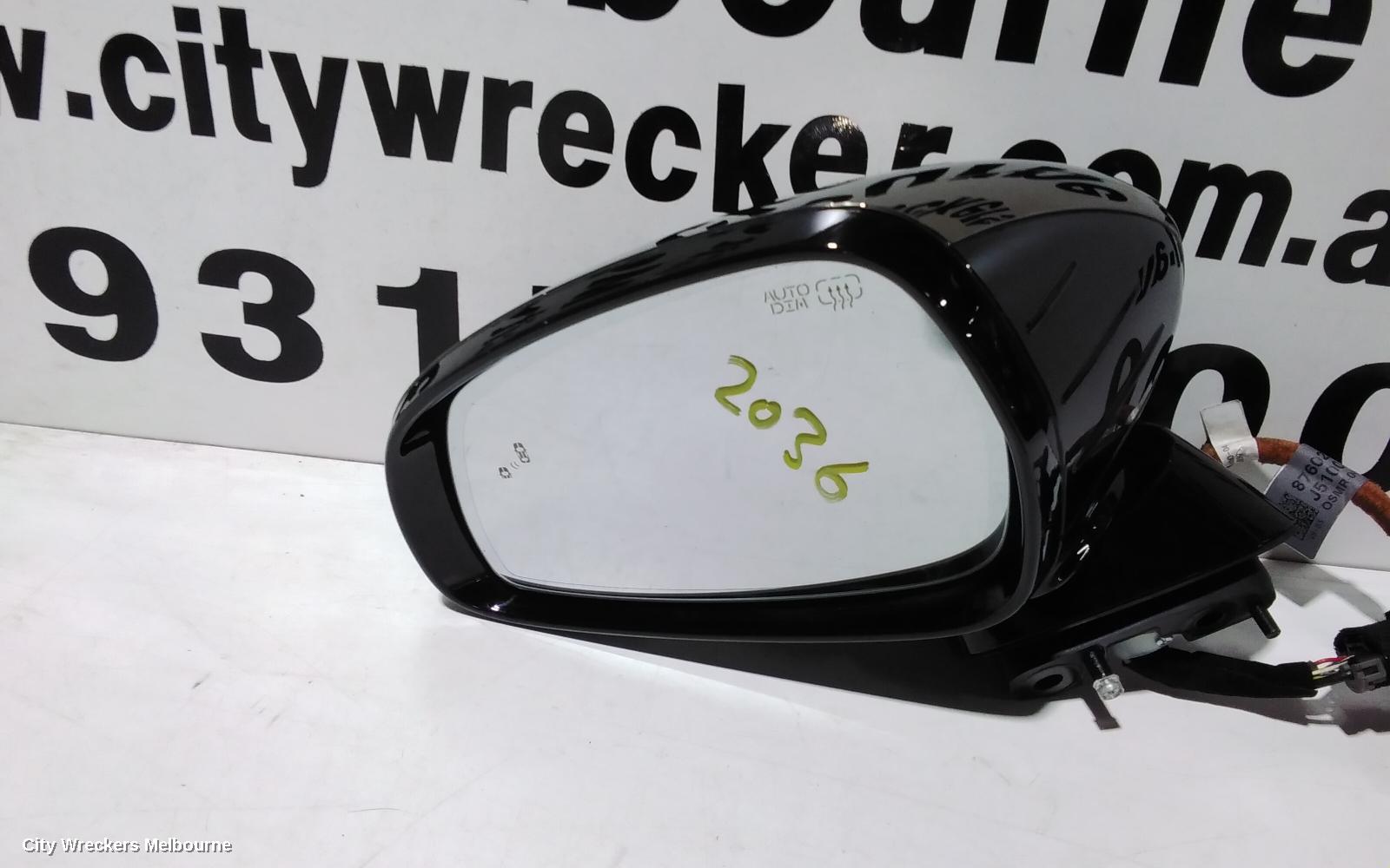 KIA STINGER LEFT DOOR MIRROR, CK, GT/GT-LINE, W/ ELECTROCHROMIC, 10 PIN TYPE, DARK CHROME, 06/2017 - 04/2023 - Image 3