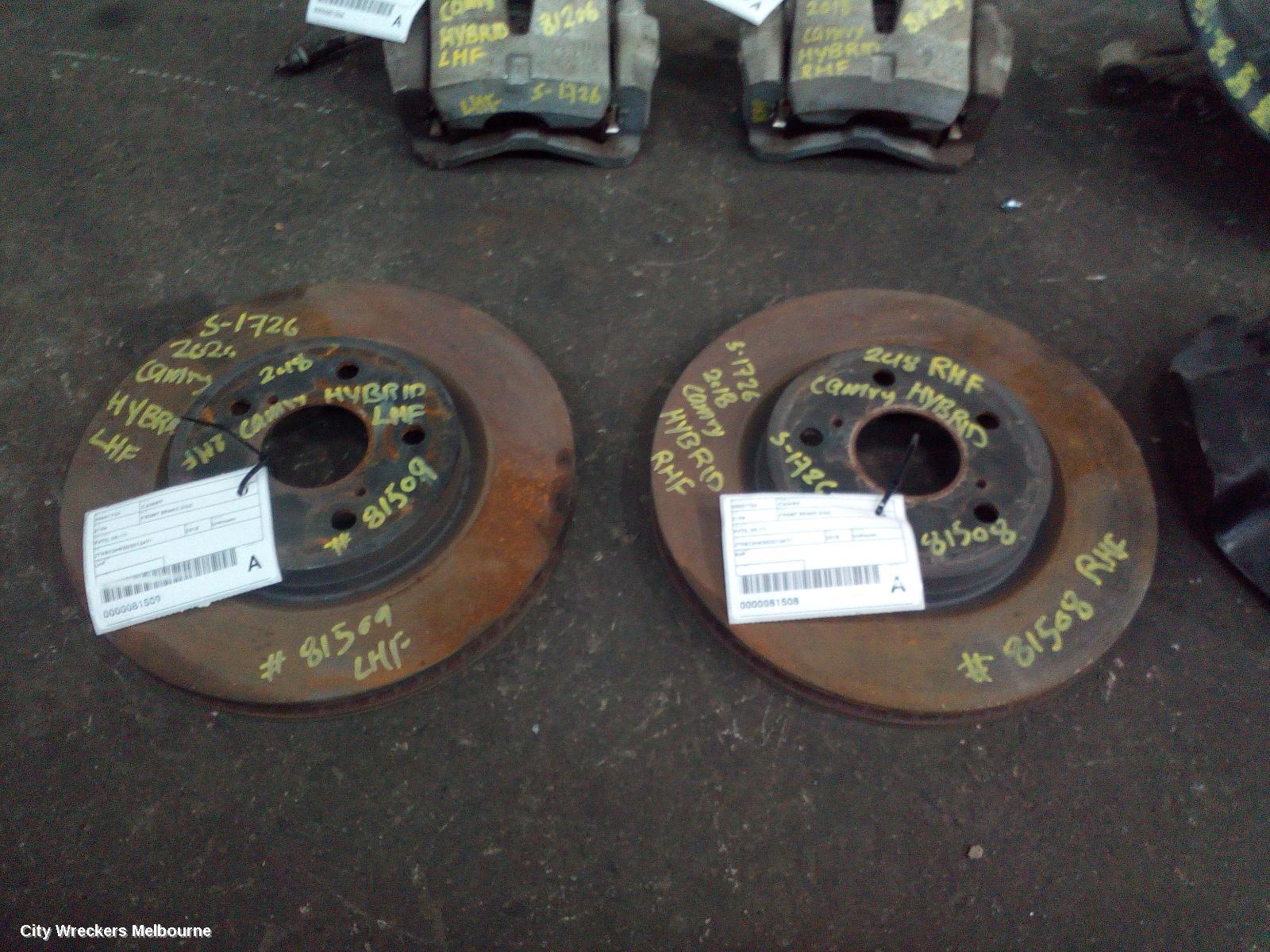 TOYOTA CAMRY FRONT BRAKE DISC/DRM, XV70, 09/2017 - 05/2024 - Image 2
