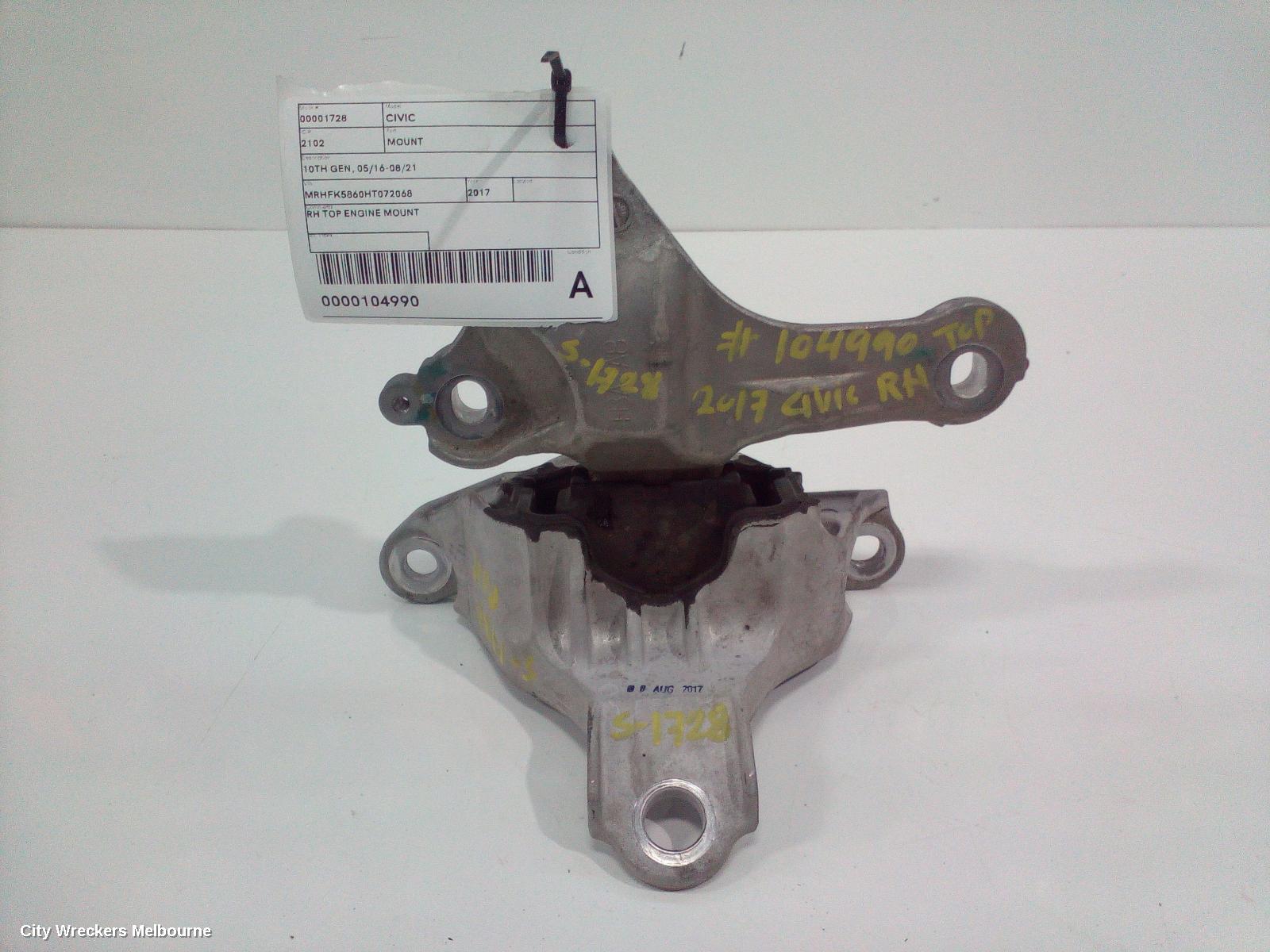 HONDA CIVIC MOUNT, 10TH GEN, 05/2016 - 08/2021 - Image 2