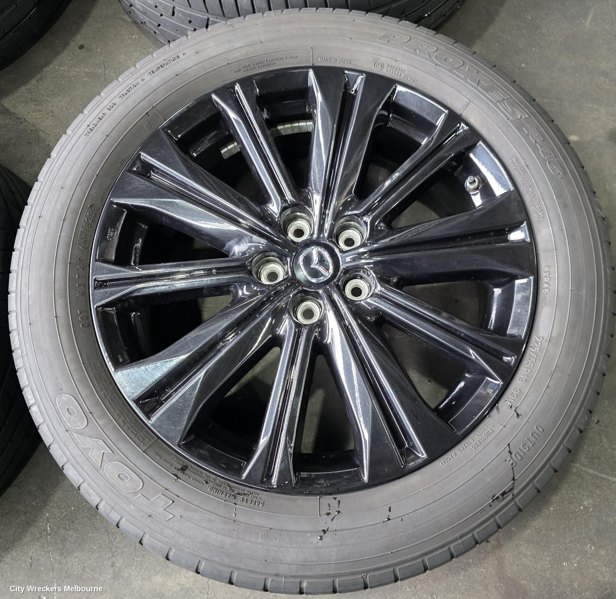 MAZDA CX5 WHEEL MAG, FACTORY, 19X7IN, 10 SPOKE, HIGH GLOSS BLACK, KF, 02/2017 - 03/2026 - Image 2