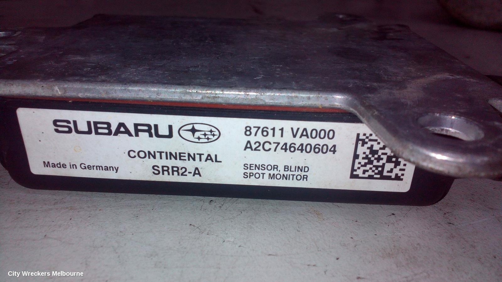 SUBARU OUTBACK, 6TH GEN, 08/2014 - 12/2020, A2C74640604  BLIND SPOT MODULE UNIT SENSOR  RHR   : 68911 - Image 1